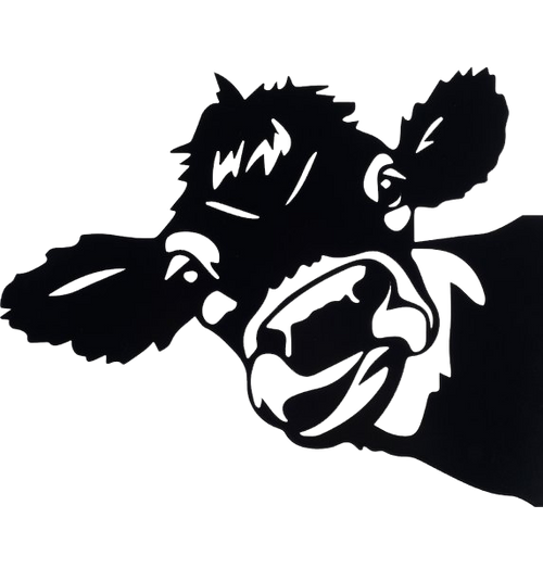 Cow - Metal Wall Art - ModernMonaStudio