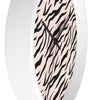 Uniquely You Wall Clock, Pink Zebra Striped Print - ModernMonaStudio