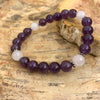 Amethyst & Rose Quartz Stretch Bracelet! Natural Crystals! - ModernMonaStudio