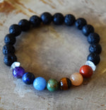 Aromatherapy Chakra Diffuser Bracelet with Genuine Gemstones! - ModernMonaStudio