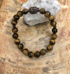 Tiger Eye & Buddha Gemstone Bracelet! Natural Gemstones! - ModernMonaStudio