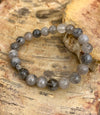 Black Tourmaline Quartz Stretch Bracelet! Natural Crystals & Handmade! - ModernMonaStudio