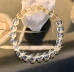 Citrine Rutilated & Crystal Quartz Stretch Bracelet! Genuine Crystals! - ModernMonaStudio