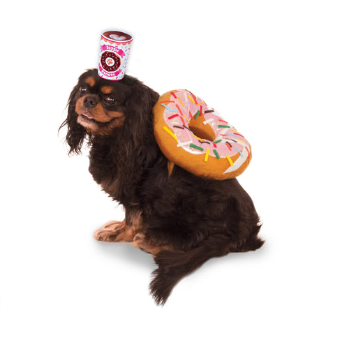 Donut and Coffee Pet Costume - ModernMonaStudio