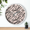 Uniquely You Wall Clock, Pink Zebra Striped Print - ModernMonaStudio
