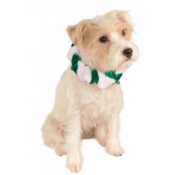 Green Candy Cane Christmas Pet Bell Collar - ModernMonaStudio