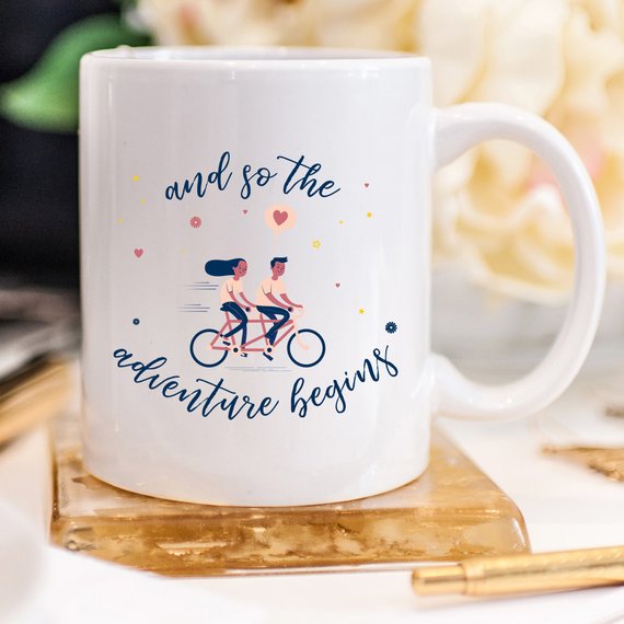 And So The Adventure Begins Mug, Adventure Begins - ModernMonaStudio