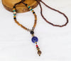 Boho Beaded Necklace with multi colored beads - Mala - Yoga Necklace - Meditation