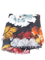 Bohemian In Bloom Black Scarf - Rectangle Scarf