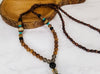 Boho Beaded Necklace with multi colored beads - Mala - Yoga Necklace - Meditation