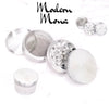 Choose Size - Silver Grinder - Herb Grinder - Tea Grinder - Pill Grinder - Leaf Grinder - Spice Grinder - Weed Grinder - 4 Pieces