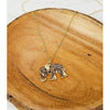 Gold Elephant Necklace with Elephant Charm - Strength and Resilience Necklace - Unisex