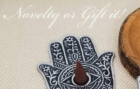 Hamsa Hand Novelty Cone Burner - ModernMonaStudio