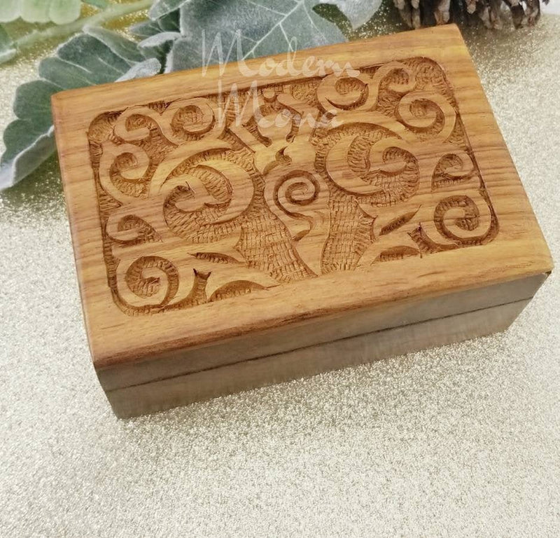 Final Sale/Carved Goddess Box, Goddess Intention Box, Goddess Novelty, Goddess Jewelry Box with slight imperfections - ModernMonaStudio