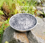 Floral Tibetan Incense Burner - Tibetan Smudge Tray - ModernMonaStudio