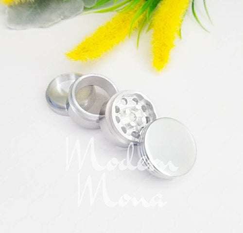 1.5" - Metal Herb Grinder - Herb Grinder - Tea Grinder - Pill Grinder - Leaf Grinder - Spice Grinder - Weed Grinder - 4 Pieces with sifter