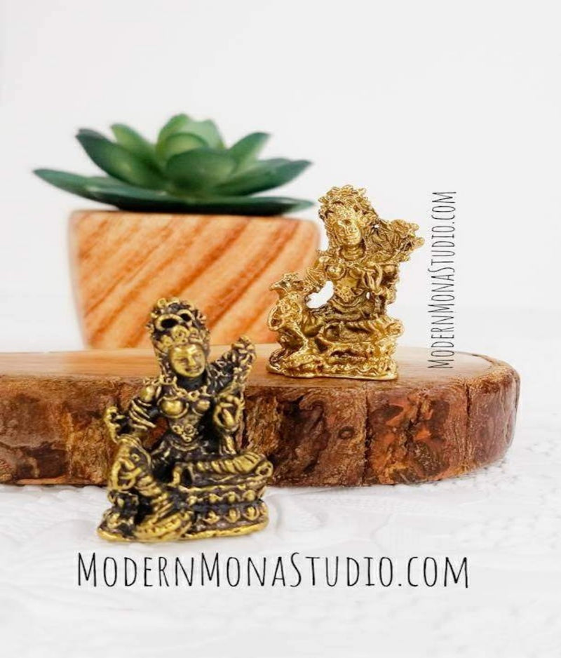 Petite Tara Goddess Sitting Statue, Tara Statue, Mini Tara Statue,  Tara Deity Statue - ModernMonaStudio