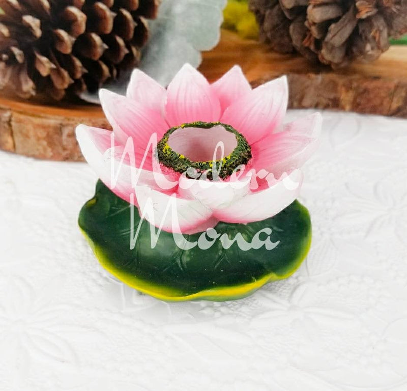 Pink Lotus Flower Cone Burner - ModernMonaStudio