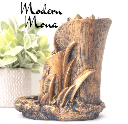 Bronze Sitting Buddha Back Flow Burner - ModernMonaStudio