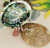 6" - Large Abalone Shell, Abalone Shell Smudge Tray with Tripod - ModernMonaStudio