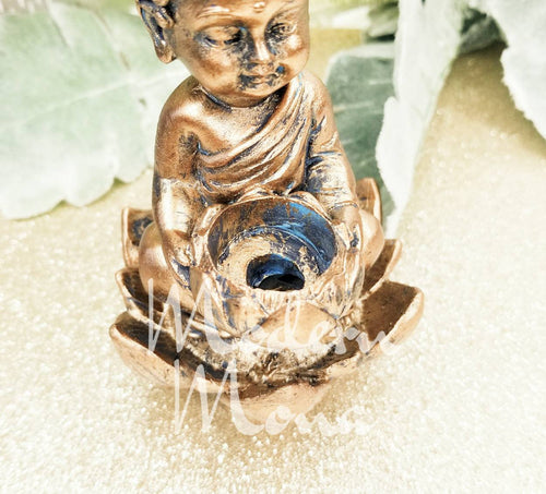 Petite Buddha Sitting Back Flow Burner - ModernMonaStudio