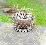 Metal Lotus Round Burner for Resin Incense - Lotus Charcoal Burner - ModernMonaStudio