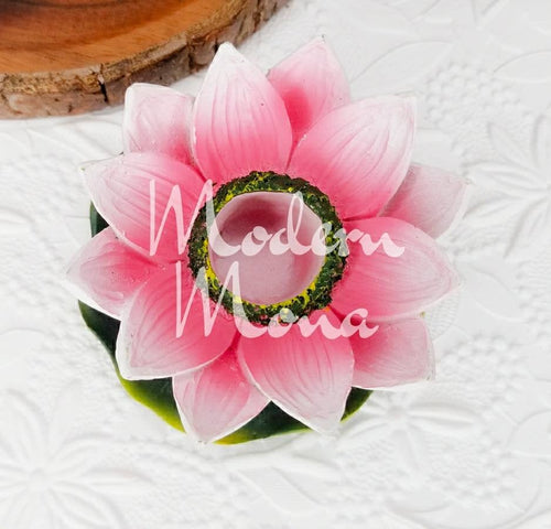 Pink Lotus Flower Cone Burner - ModernMonaStudio