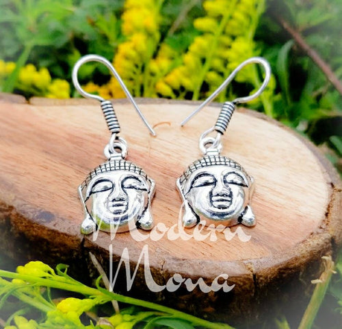 Buddha Head Earnings  - Silver - Buddha Earrings