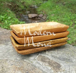 Acacia Wood Tray, Serving Tray, Petite Wood Rolling Herb Tray, Herb Tray - ModernMonaStudio