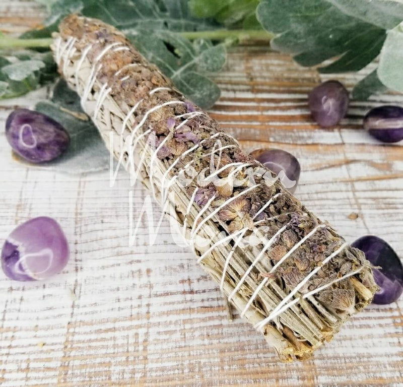 7"L - Lavender and White Sage  Smudge, Smudges with Sage and Lavender, Lavender Smudge