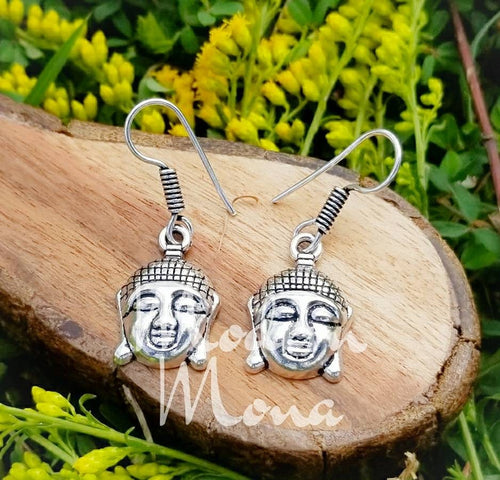 Buddha Head Earnings  - Silver - Buddha Earrings