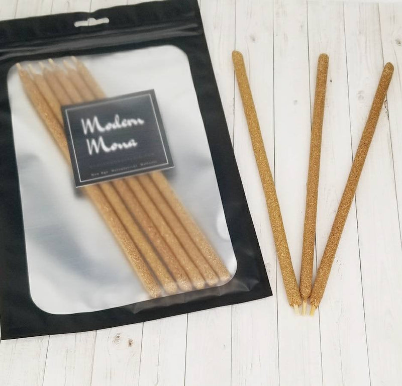 100% Palo Santo Incense Sticks - Hand Rolled, Holy Wood Incense on a stick - 8"L - ModernMonaStudio