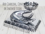 Metal Hand Of Compassion Novelty Cone Burner - Hand Of Compassion Incense Holder - ModernMonaStudio