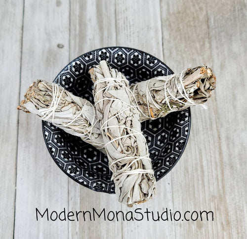 3 Pack - California White Sage Bundle - 100% White Sage, White Sage Smudges, White Sage, Cluster White Sage