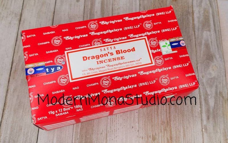 Satya Dragons Blood Nag Champa - Original Box Incense Sticks (15 Gram - Dragons Blood Incense Sticks (1 box per price), Dragons Blood