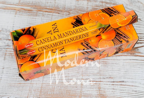 HEM Cinnamon Tangerine Incense Sticks - Original Hem Incense Sticks (20 Stick Box), Incense Sticks, Cinnamon Tangerine Santo HEM Incense