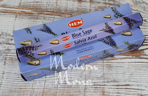 HEM Blue Sage Incense Sticks - Original Hem Incense Sticks (20 Stick Box), Incense Sticks, Blue Sage HEM Incense