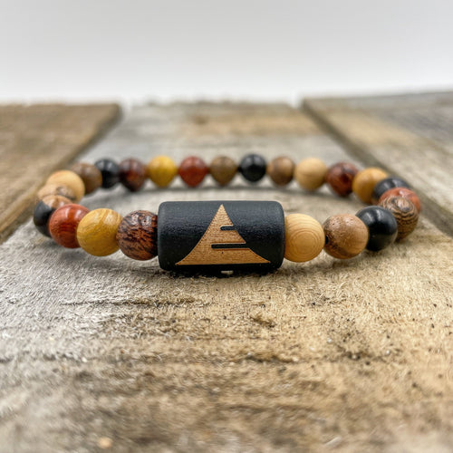 Highland - Multicolored Wood - Black - ModernMonaStudio