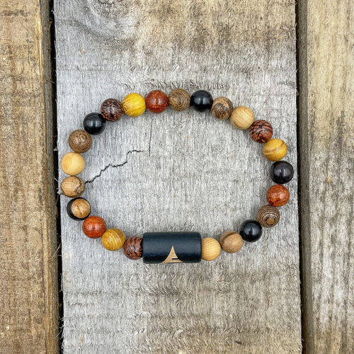 Highland - Multicolored Wood - Black - ModernMonaStudio