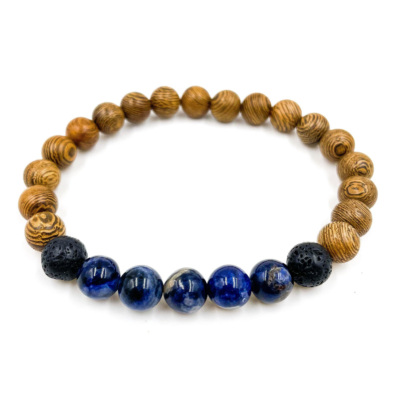 Kingston - Blue Sodalite & Zebrawood - ModernMonaStudio