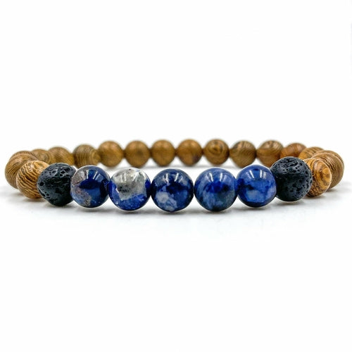 Kingston - Blue Sodalite & Zebrawood - ModernMonaStudio