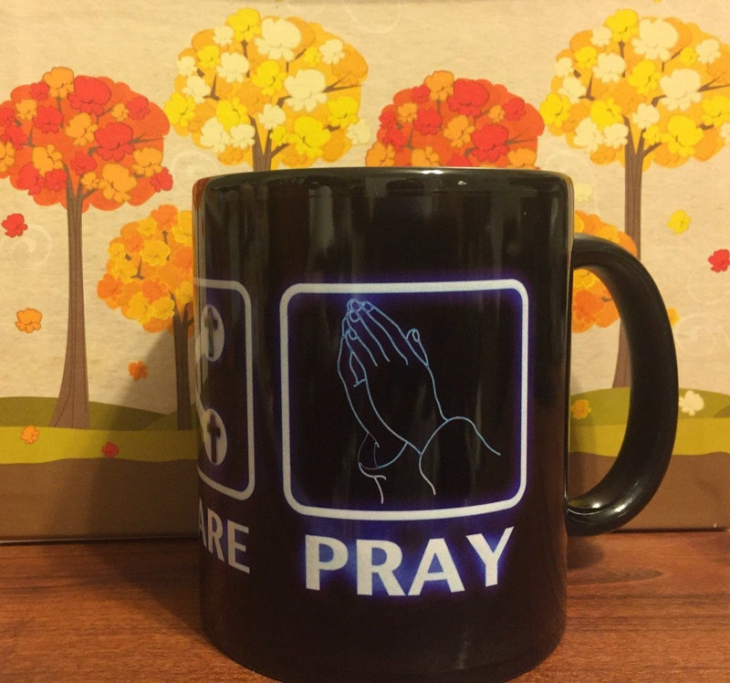 Love Share Pray Icons Mug - ModernMonaStudio