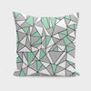 Ab Lines With Mint Blocks  Cushion/Pillow - ModernMonaStudio