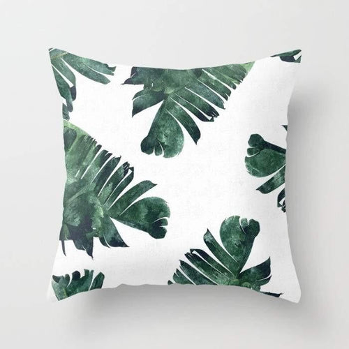 Banana Leaf Watercolor Pattern Cushion/Pillow - ModernMonaStudio