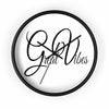 Uniquely You Wall Clock, Great Vibes Black and White Print - ModernMonaStudio