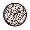 Uniquely You Wall Clock, Pink Zebra Striped Print - ModernMonaStudio