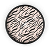 Uniquely You Wall Clock, Pink Zebra Striped Print - ModernMonaStudio