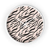 Uniquely You Wall Clock, Pink Zebra Striped Print - ModernMonaStudio