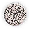 Uniquely You Wall Clock, Pink Zebra Striped Print - ModernMonaStudio